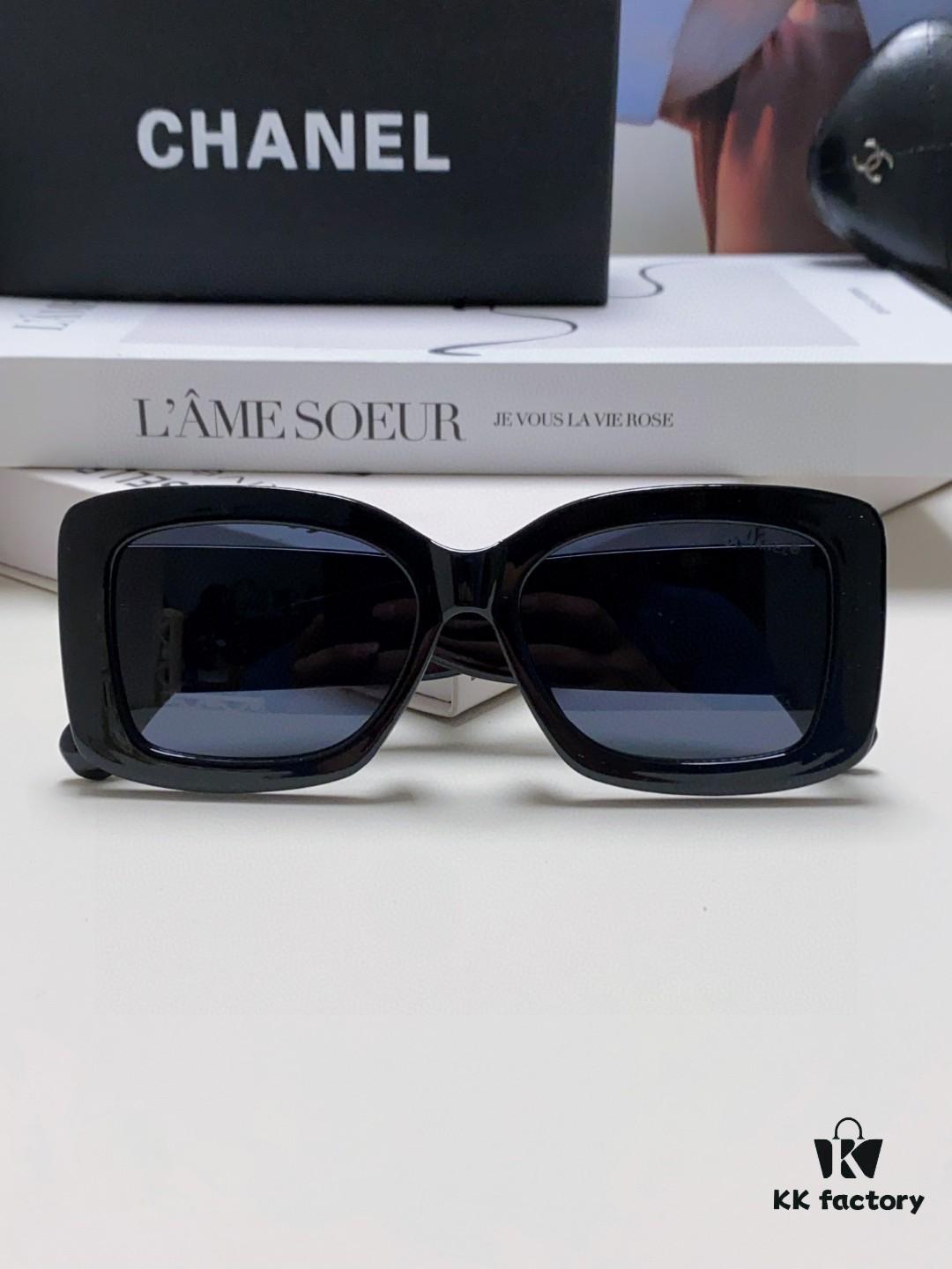 CHANEL New Classic Black and White Sunglasses