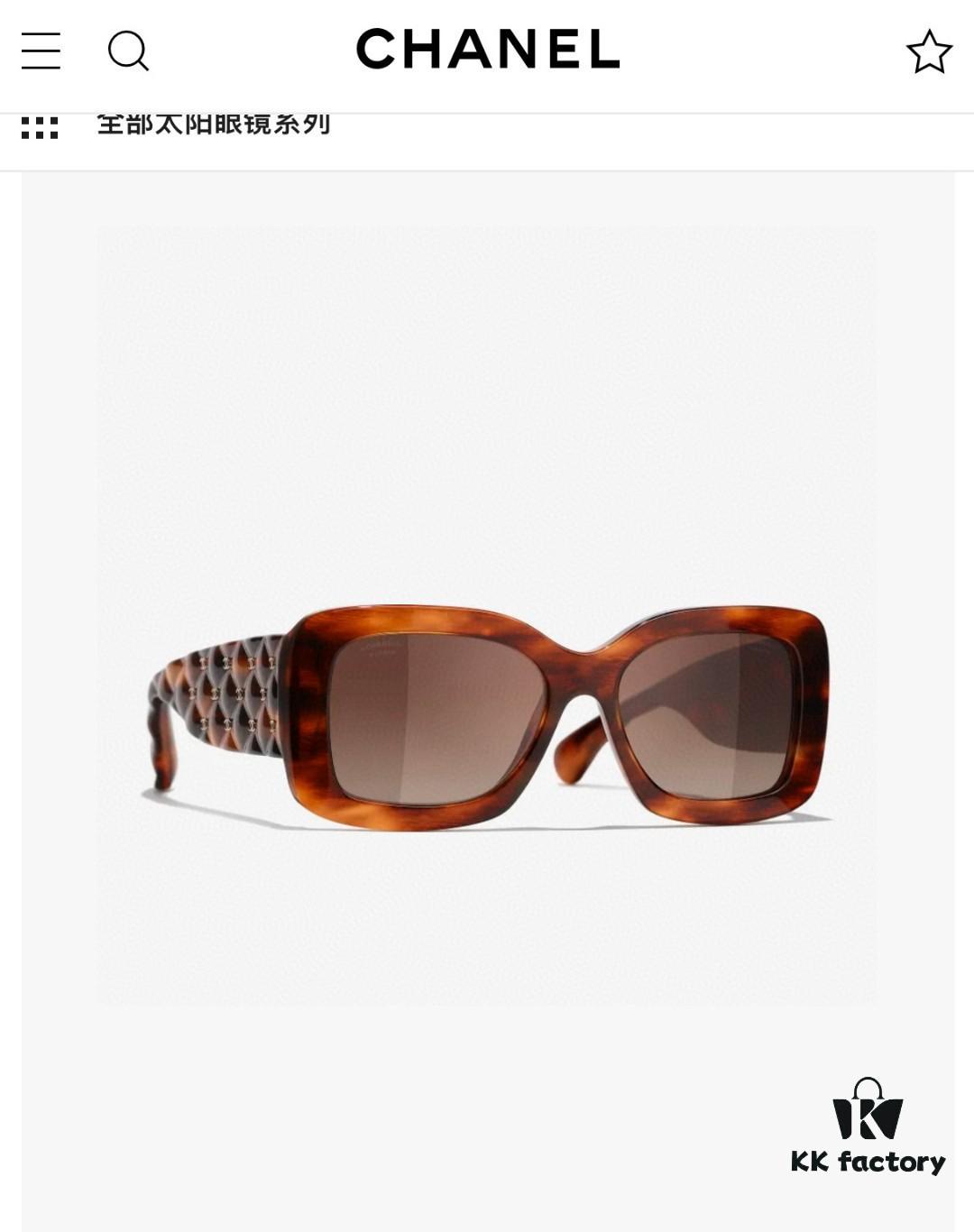 CHANEL New Classic Black and White Sunglasses with Logo-Embellished Temples