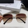 Chanel 2025 New Arrival Women's Sunglasses, Classic Chic Tea-Tinted UV-Protective Sunglasses with Chain Detail, Fashionable and Elegant Design