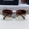 Chanel 2025 New Arrival Women's Sunglasses, Classic Chic Tea-Tinted UV-Protective Sunglasses with Chain Detail, Fashionable and Elegant Design