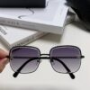 Chanel 2025 New Arrival Classic Style Women's Sunglasses with Chain Detail, Vintage Brown UV-Protective Designer Sun Glasses