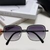 Chanel 2025 New Arrival Classic Style Women's Sunglasses with Chain Detail, Vintage Brown UV-Protective Designer Sun Glasses