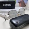 Chanel 2025 New Arrival Women's Sunglasses, Classic Tweed Style Brown UV-Protective Designer Shades with Chain Detail