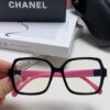 Chanel Small Logo Eyeglass Frame, Panda Color, Suitable for Daily Wear with or without Prescription Lenses, Stylish and Face-Framing Design