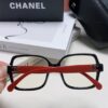 Chanel Small Logo Eyeglass Frame, Panda Color Scheme, Suitable for Prescription Lenses, Non-Rimmed Design for a Slimming Facial Look