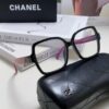 Chanel Small Logo Eyeglass Frame, Panda Color Scheme, Suitable for Prescription Lenses, Non-Rimmed Design for a Slimming Facial Look