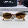 Chanel 2025 New Arrival Women's Oval Sunglasses, French Vintage Style, Flattering for Round Faces, Slim Metallic Frame, Elegant and Trendy