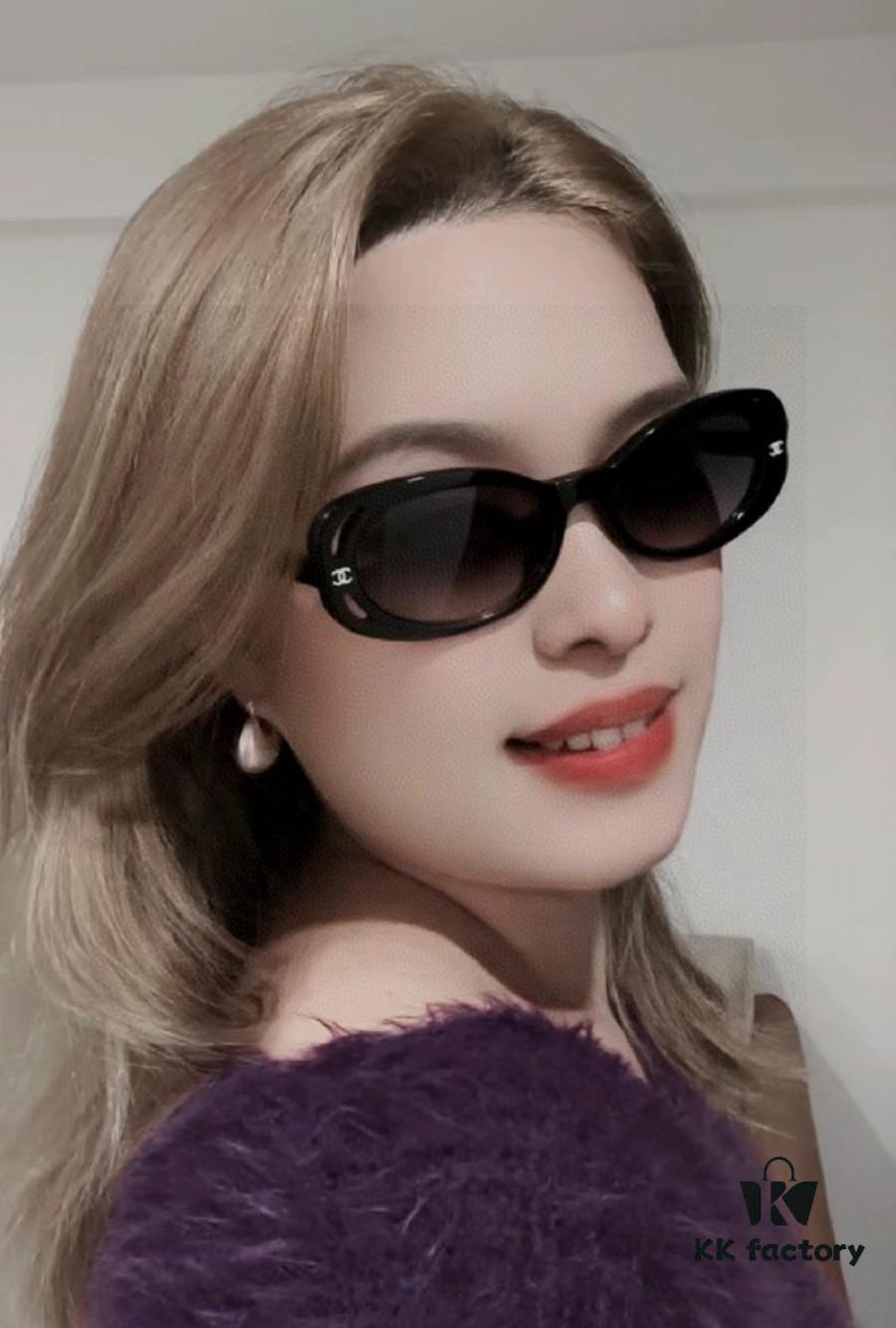 CHANEL Chanel Eyeglasses Sunglasses Cat-Eye Frame Inspired by Wang Yibo, 5 Colors Available