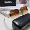 Chanel 2025 Fashion New Large Frame Double C Letter Wide Temple Sunglasses for Women, Versatile UV Protection Eyewear