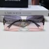 Chanel 2025 Fashion New Large-Frame Double C Letter Wide-Temple Sunglasses for Women, Versatile Sunglasses