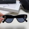Chanel 24SS New Arrival Oval Women's Sunglasses with Double C Logo Design