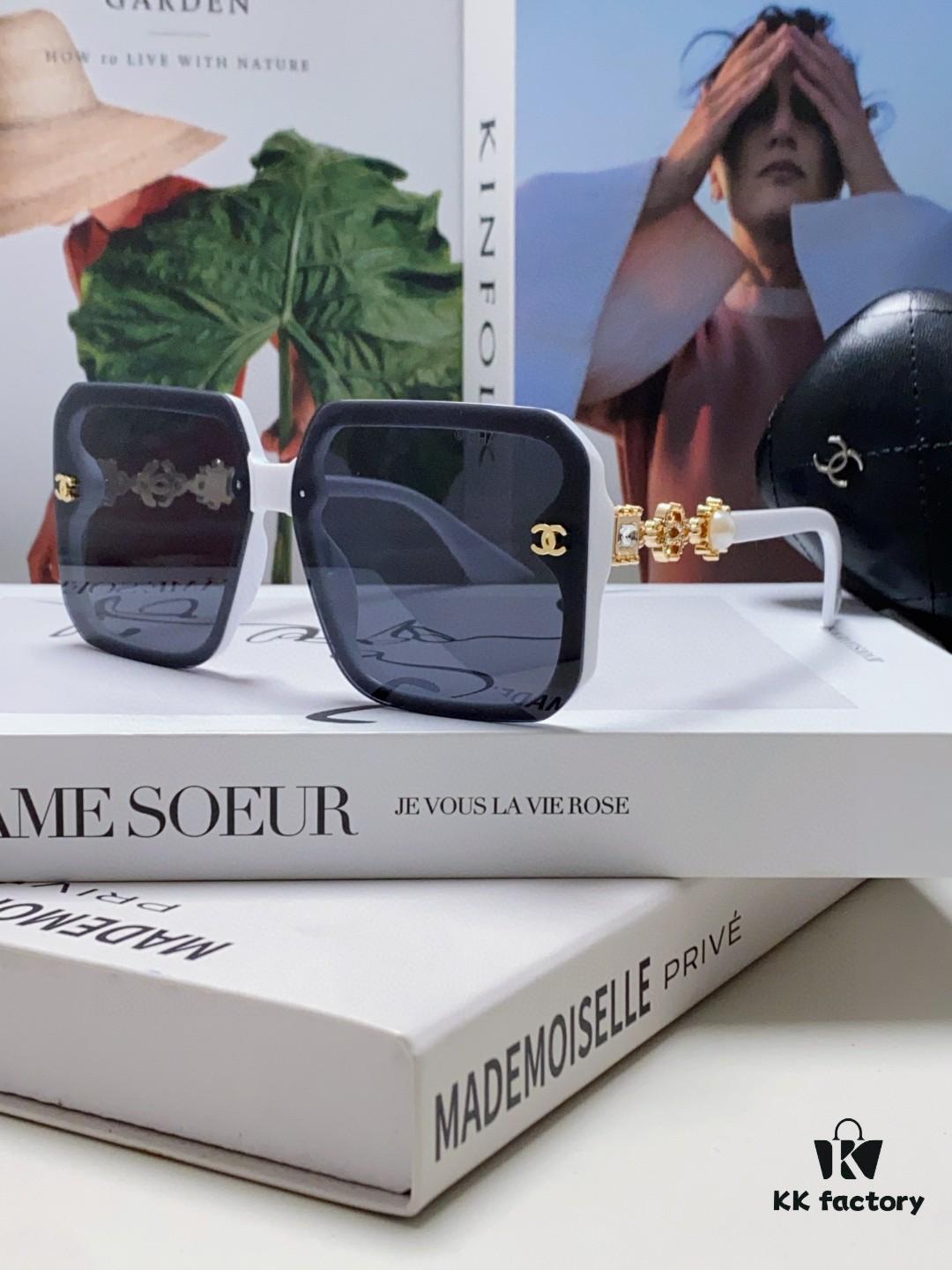 Chanel 2025 New Arrival Polarized Sunglasses for Women, Stylish Unisex UV Protection Sun Glasses, Face-Framing Design Ideal for Driving and Travel