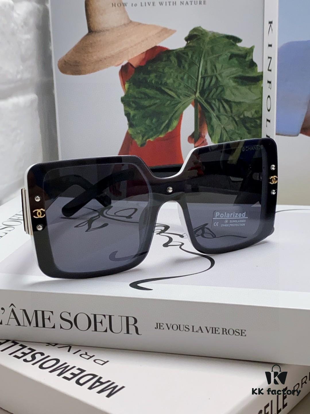 Chanel 2025 New Arrival Fashionable High-End Women's Polarized Sunglasses, Oversized Driving Sunglasses