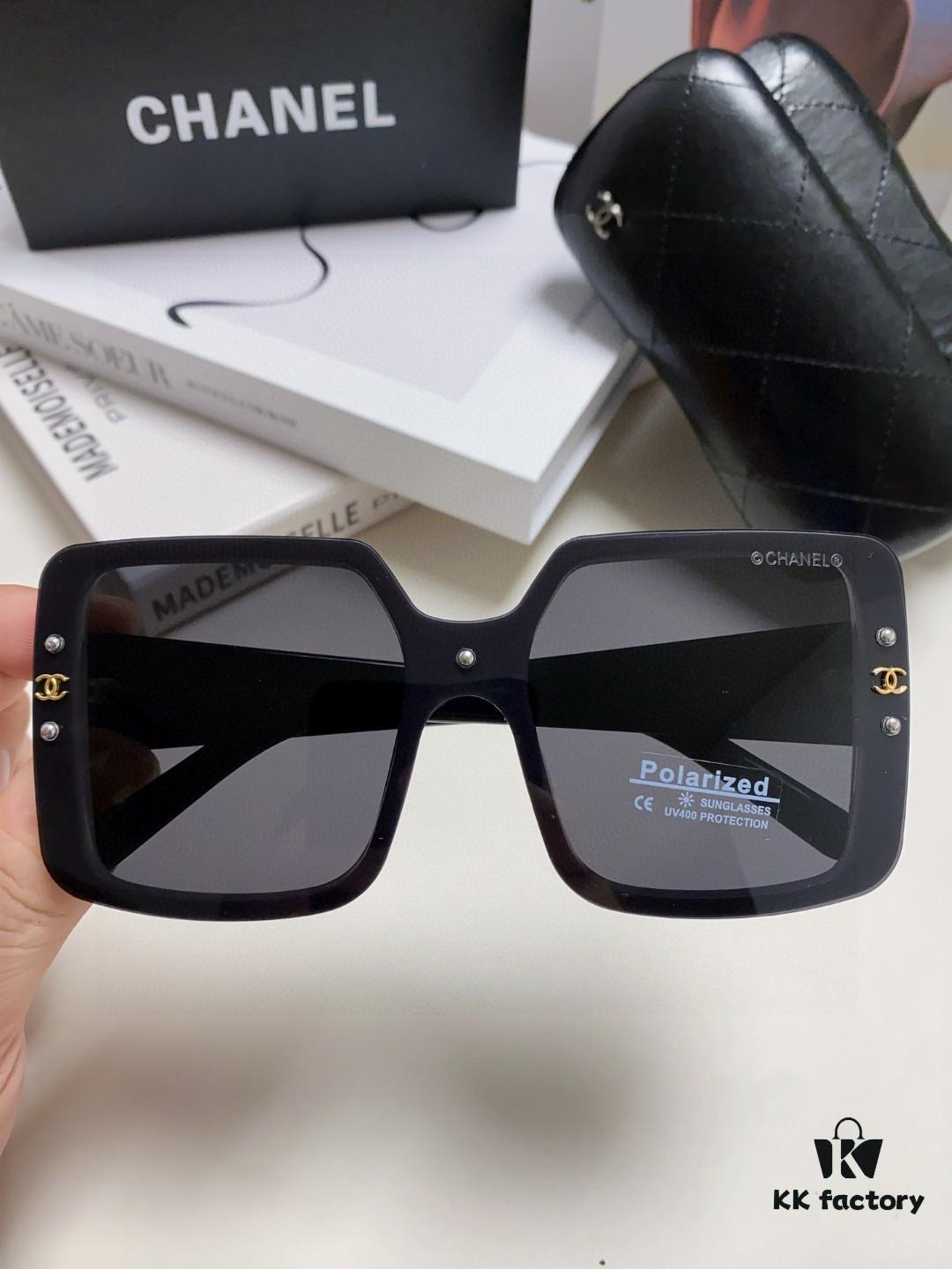 Chanel 2025 New Arrival Fashionable High-End Women's Polarized Sunglasses, Oversized Driving Sunglasses