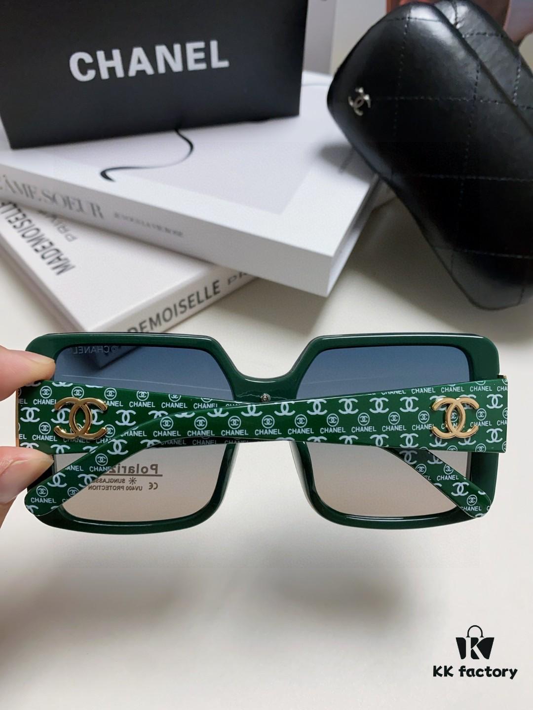 Chanel 2025 New Arrival Fashionable High-End Women's Polarized Sunglasses, Oversized Frame Driving Sunglasses