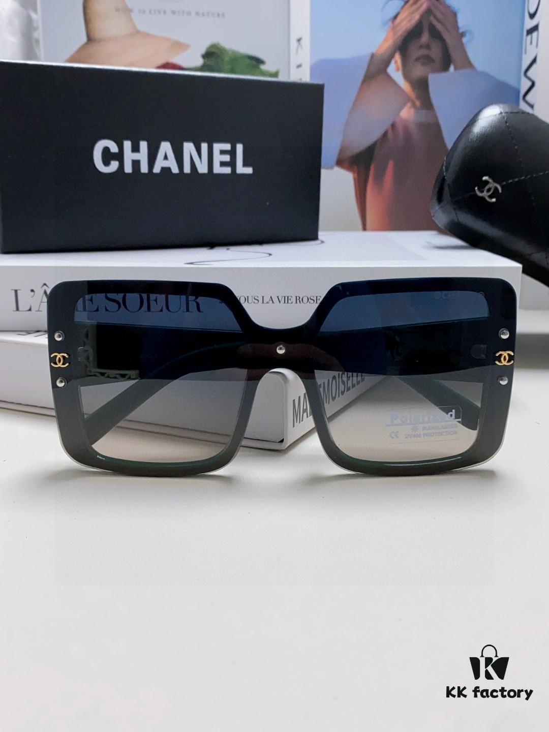 Chanel 2025 New Arrival Fashionable High-End Women's Polarized Sunglasses, Oversized Frame Driving Sunglasses