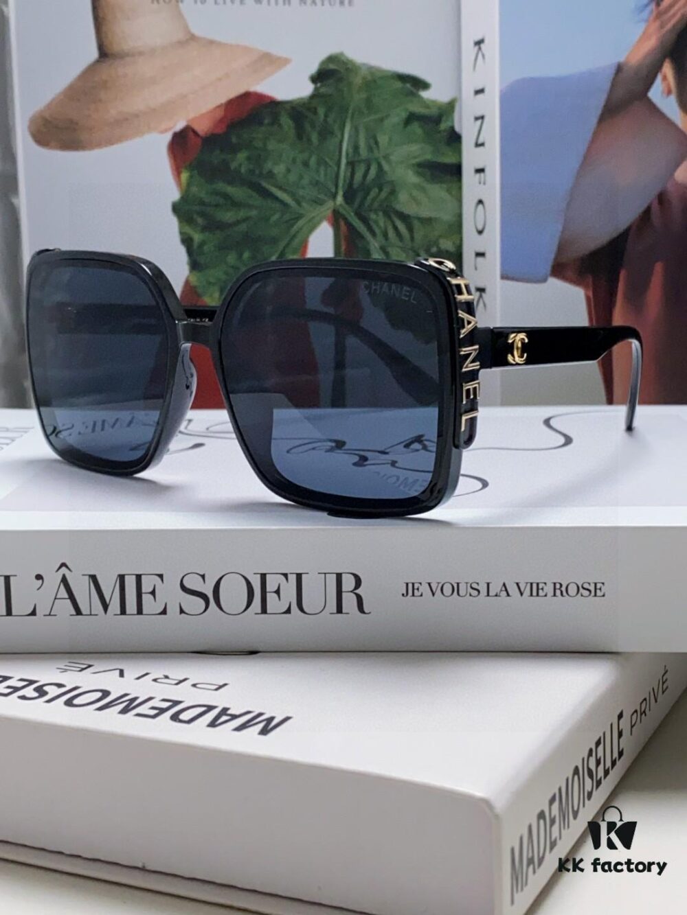 Chanel 2025 New Arrival Fashion Sunglasses for Women UV Protection Korean Style Trendy Oversized Square Frame Sun Glasses Summer Anti-Glare