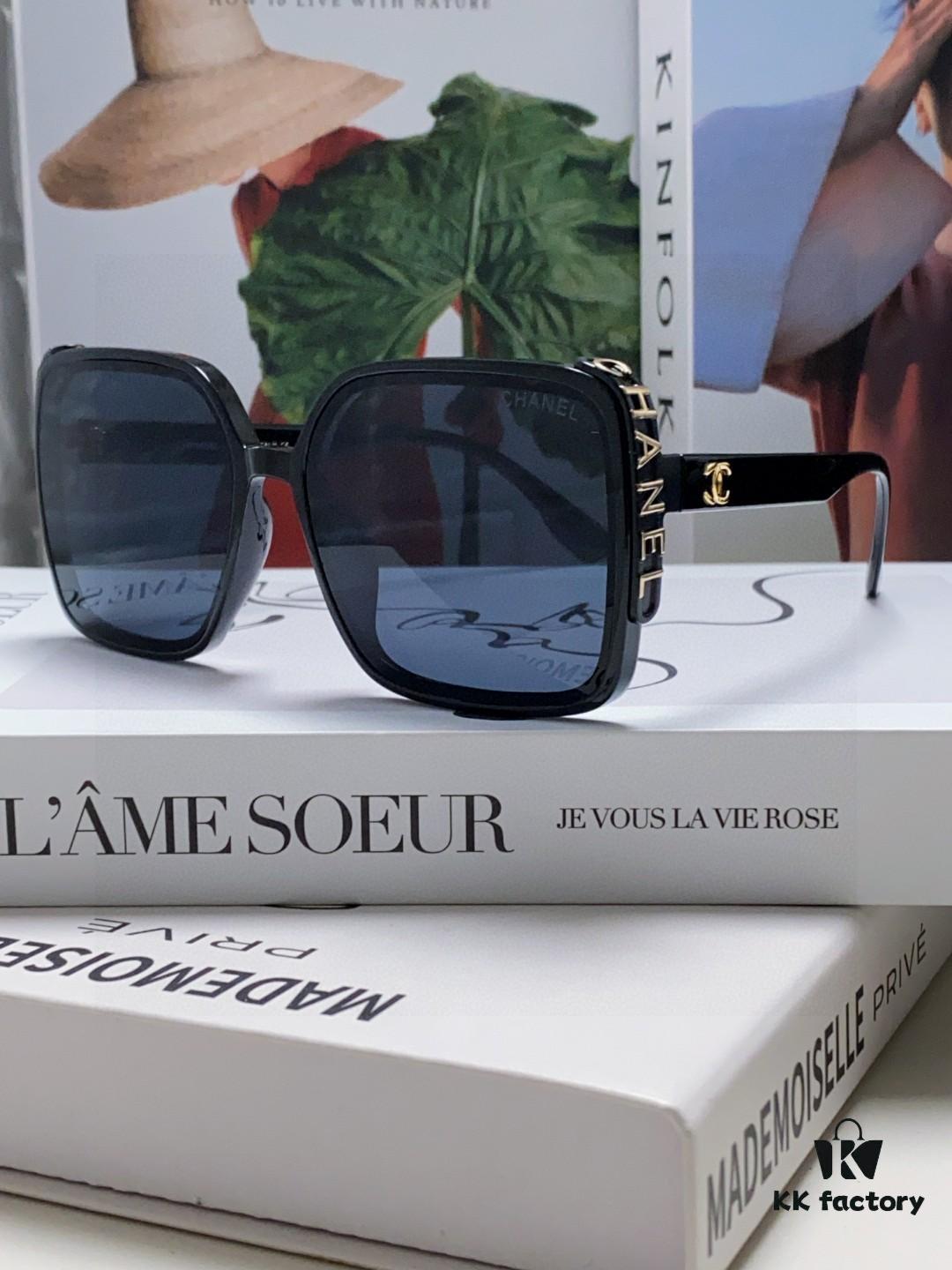 Chanel 2025 New Arrival Fashion Sunglasses for Women UV Protection Korean Style Trendy Oversized Square Frame Sun Glasses Summer Anti-Glare