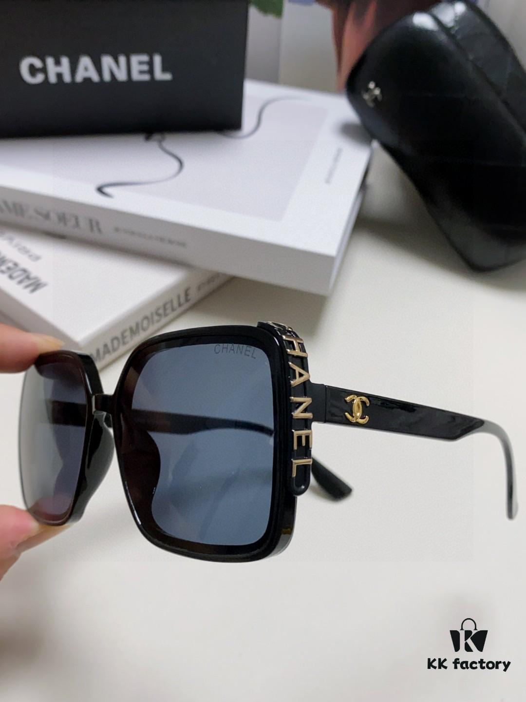 Chanel 2025 New Arrival Fashion Sunglasses for Women UV Protection Korean Style Trendy Oversized Square Frame Sun Glasses Summer Anti-Glare