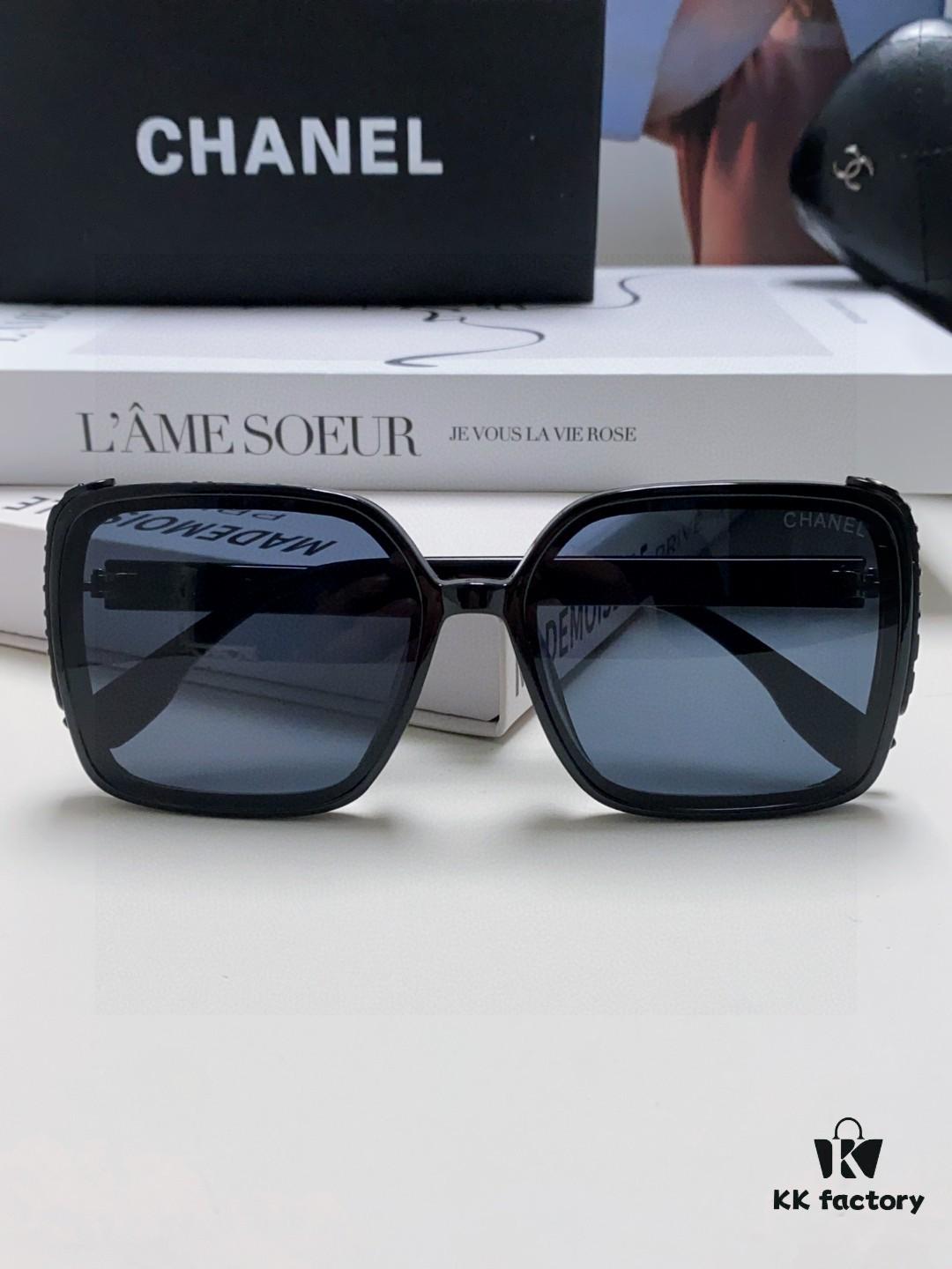 Chanel 2025 New Arrival Fashion Sunglasses for Women UV Protection Korean Style Trendy Oversized Square Frame Sun Glasses Summer Anti-Glare