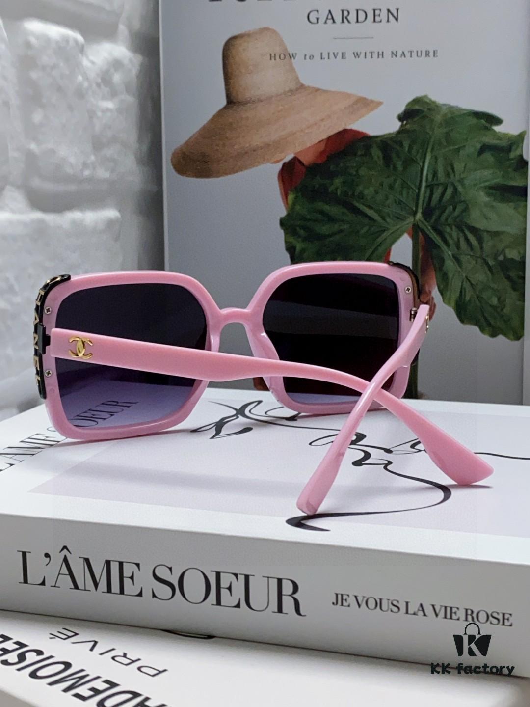 Chanel 2025 New Arrival Fashion Sunglasses for Women UV Protection Korean Style Trendy Oversized Square Frame Sun Glasses Summer Anti-Glare