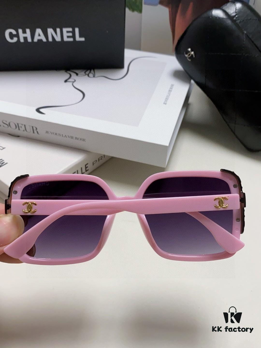 Chanel 2025 New Arrival Fashion Sunglasses for Women UV Protection Korean Style Trendy Oversized Square Frame Sun Glasses Summer Anti-Glare