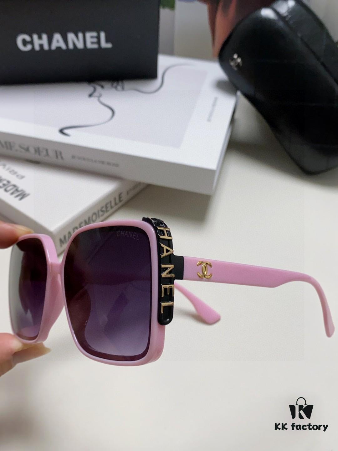 Chanel 2025 New Arrival Fashion Sunglasses for Women UV Protection Korean Style Trendy Oversized Square Frame Sun Glasses Summer Anti-Glare