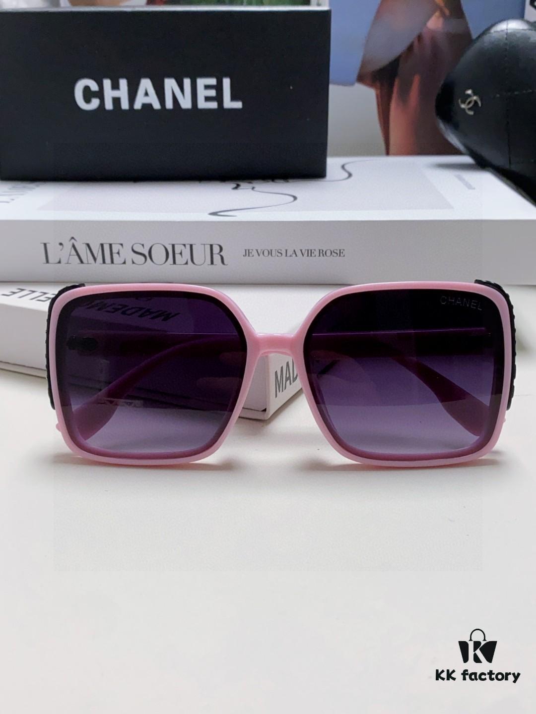 Chanel 2025 New Arrival Fashion Sunglasses for Women UV Protection Korean Style Trendy Oversized Square Frame Sun Glasses Summer Anti-Glare
