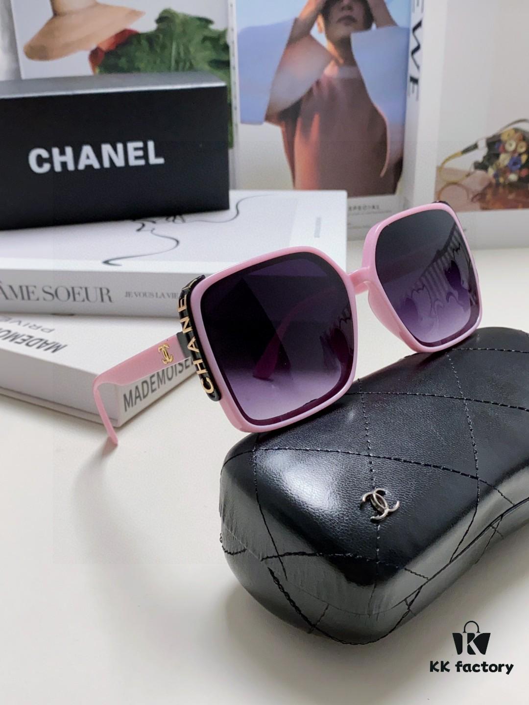 Chanel 2025 New Arrival Fashion Sunglasses for Women UV Protection Korean Style Trendy Oversized Square Frame Sun Glasses Summer Anti-Glare