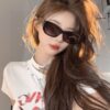 Chanel 2025 New Arrival ⭐ Xiaohongshu Popular Bestseller Double CH Interlocking Logo Sunglasses for Women, High-End Style Eyewear
