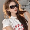 Chanel 2025 New Arrival ⭐ Xiaohongshu Popular Bestseller Double CH Interlocking Logo Sunglasses for Women, High-End Style Eyewear