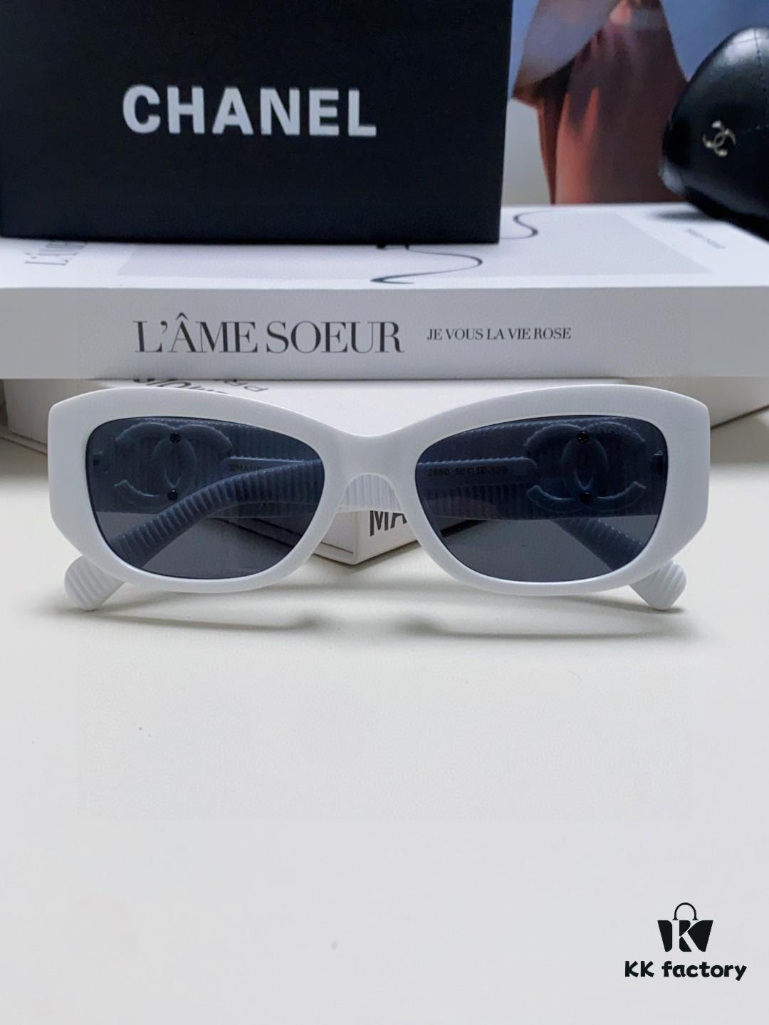 Chanel 2025 New Arrival ⭐ Xiaohongshu Popular Bestseller Double CH Interlocking Logo Sunglasses for Women, Premium Style