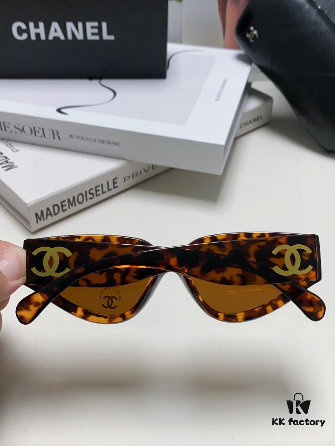 Chanel 2025 New Arrival European and American Cat-Eye Sunglasses for Women, Stylish French-Inspired Fashion Prescription Sun Glasses with UV Protection