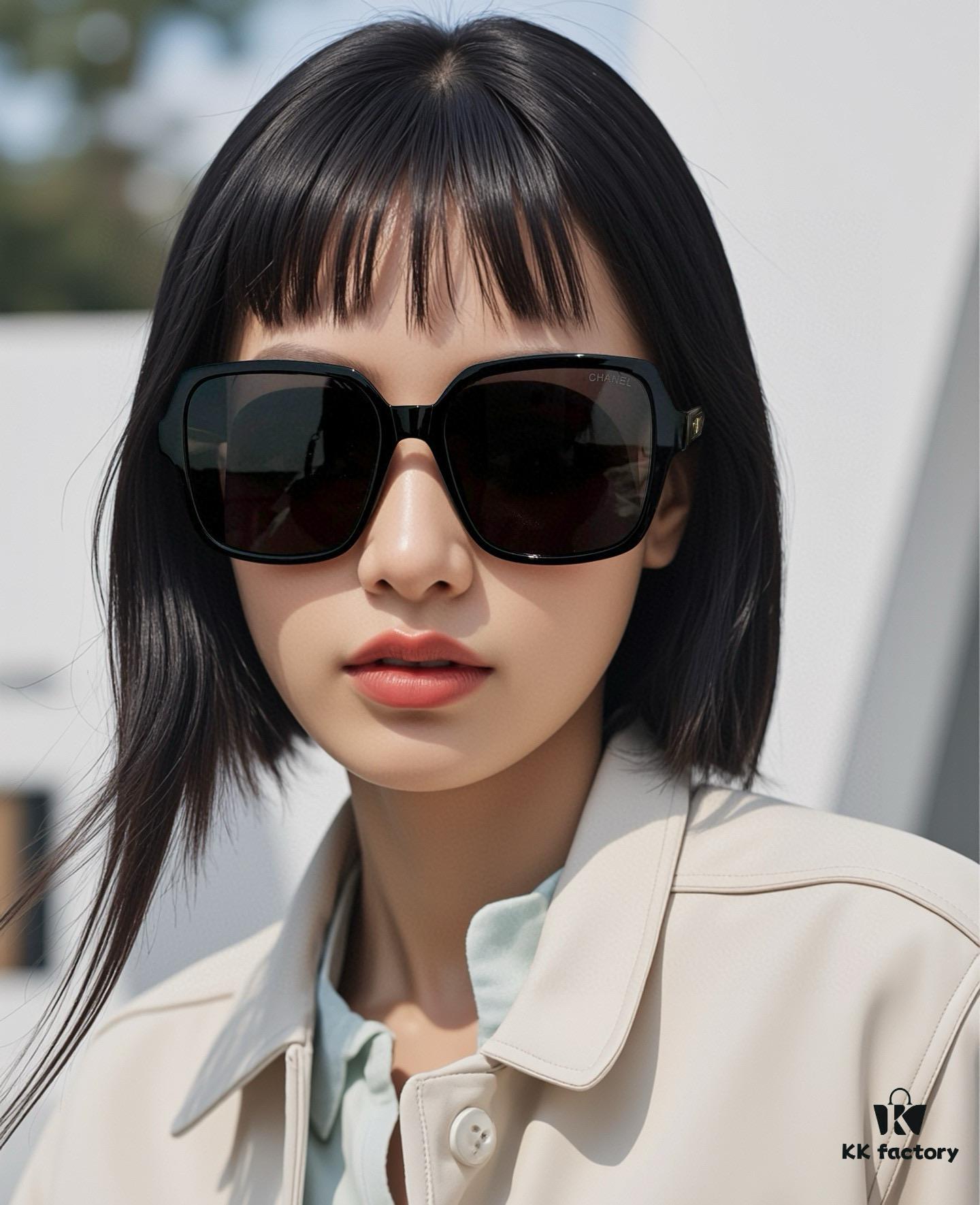CHANEL 2025 New Arrival Trendy Fashion Square Frame Sunglasses for Women, Comfortable Wear, Influencer Favorite, HD Thickened Polarized Lens