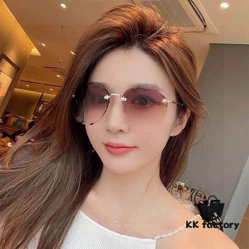 CHANE Chanel Volcano Umbrella Fashion Frameless Sunglasses Lens, Top Luxury High Quality Women's Driving Sunglasses