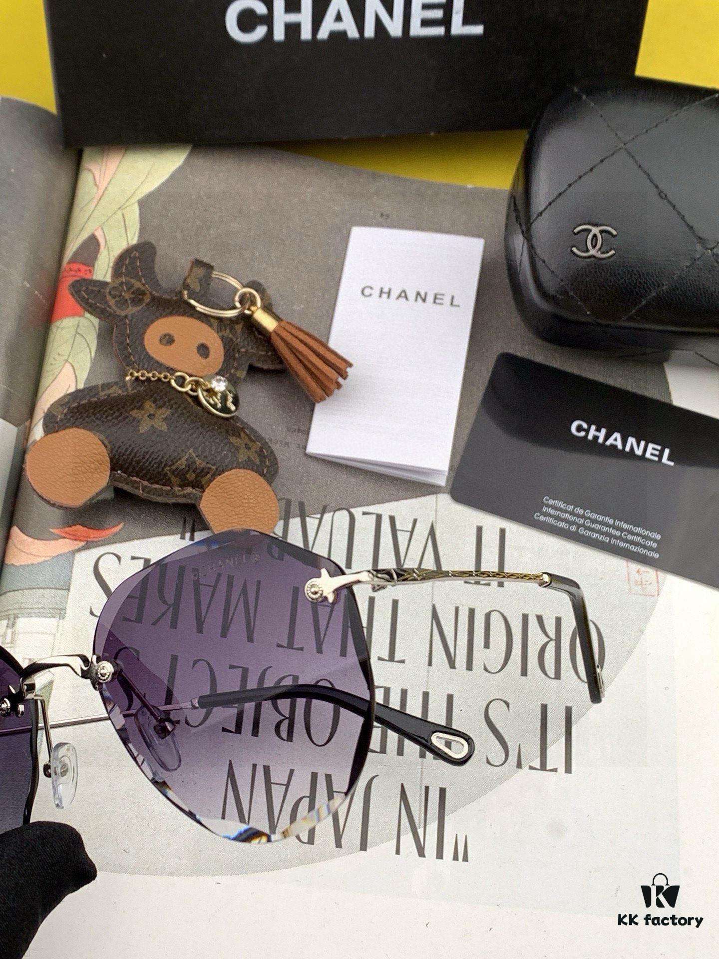 CHANE Chanel Volcano Umbrella Fashion Frameless Sunglasses Lens, Top Luxury High Quality Women's Driving Sunglasses