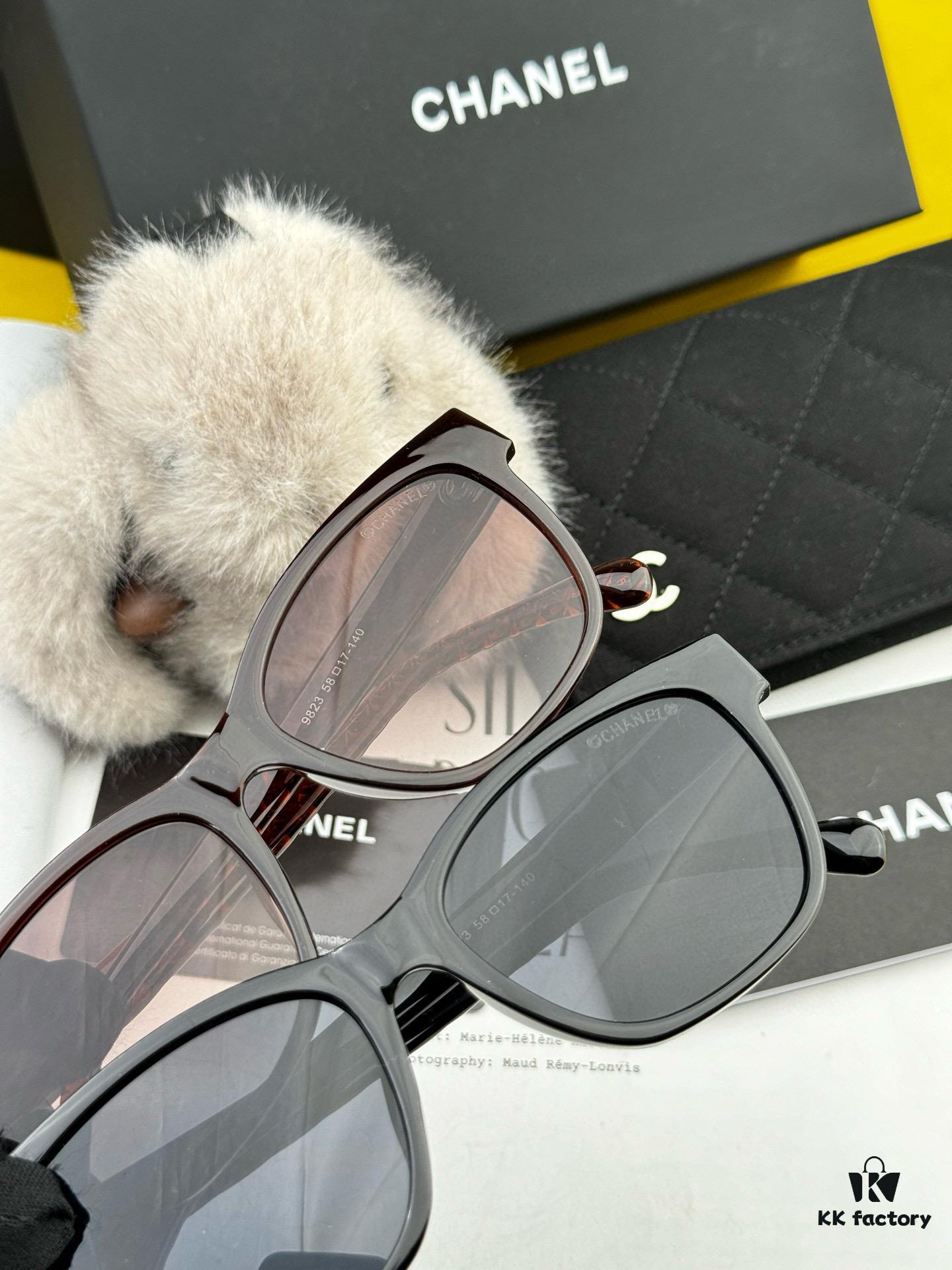 Chanel Sunglasses Classic Square Frame UV Protection Unisex Design Model CH3982