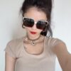 Chanel Oversized Square Sunglasses Classic Design, Flattering on All Face Shapes, Stylish with Coats or Dresses, UV Protection, Model: CH1130