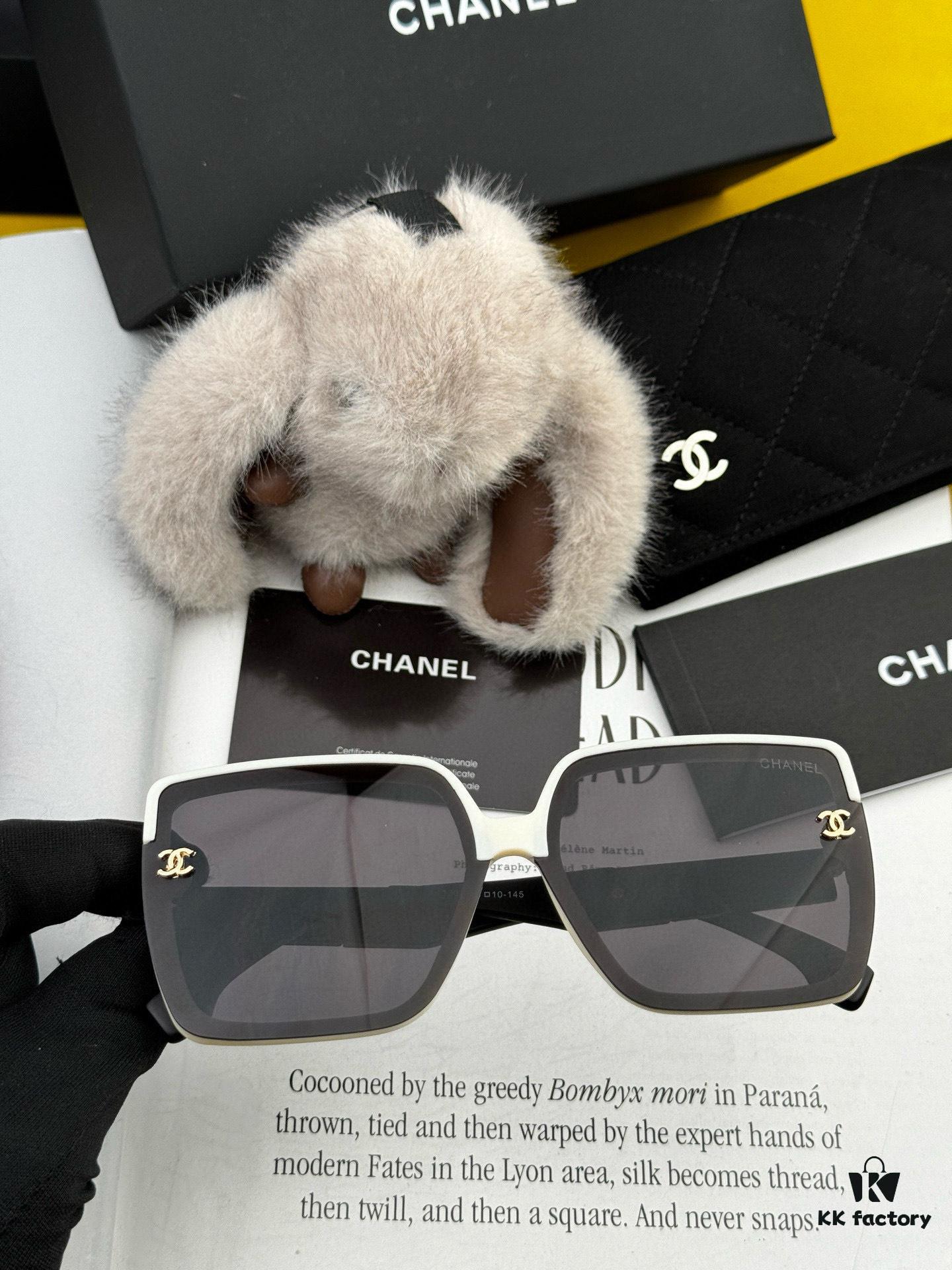 Chanel Oversized Square Sunglasses Classic Design, Flattering on All Face Shapes, Stylish with Coats or Dresses, UV Protection, Model: CH1130