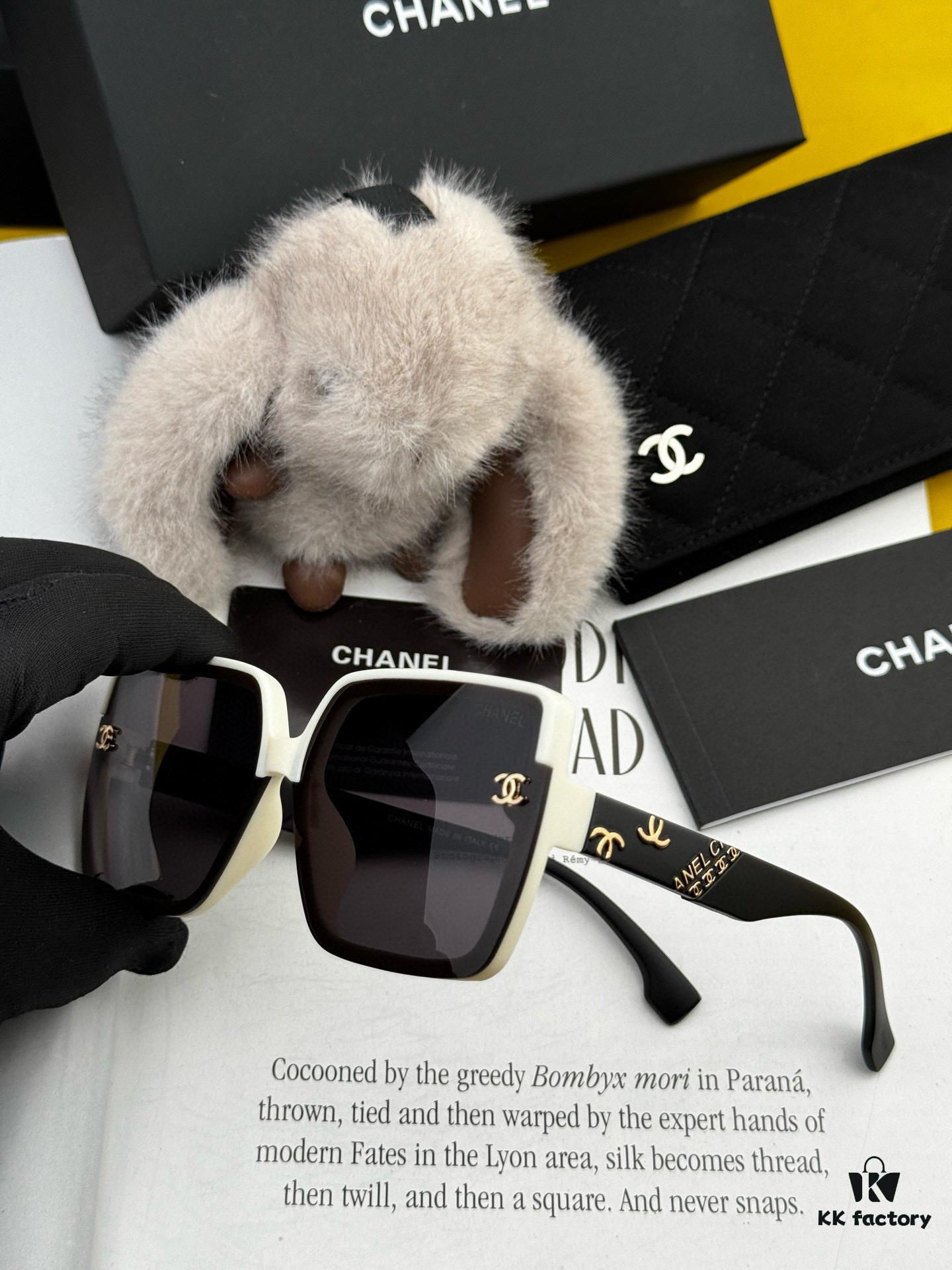 Chanel Oversized Square Sunglasses Classic Design, Flattering on All Face Shapes, Stylish with Coats or Dresses, UV Protection, Model: CH1130