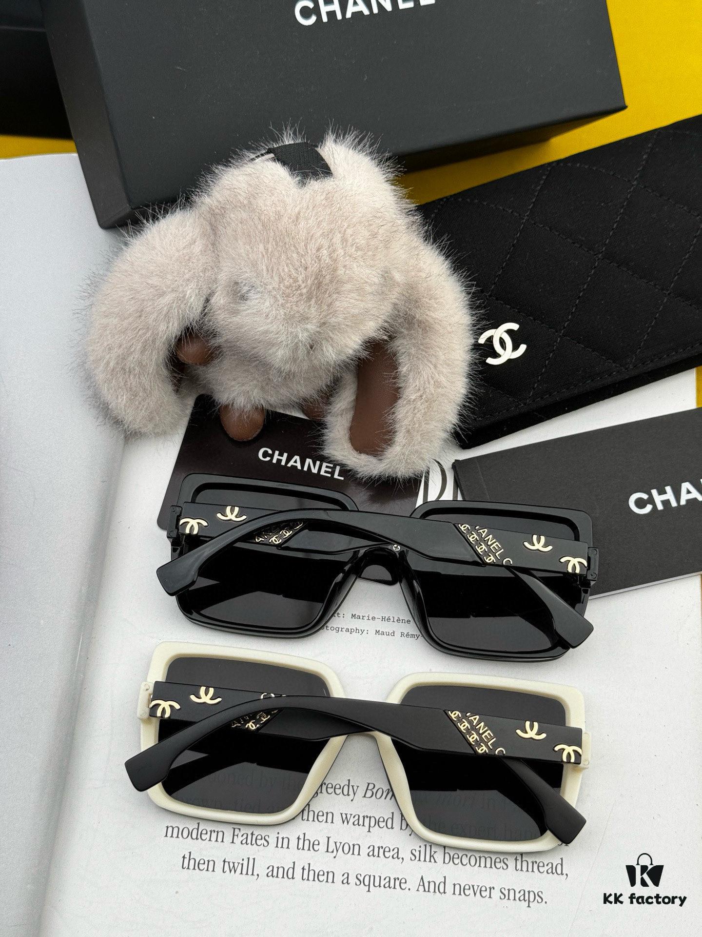 Chanel Oversized Square Sunglasses Classic Design, Flattering on All Face Shapes, Stylish with Coats or Dresses, UV Protection, Model: CH1130