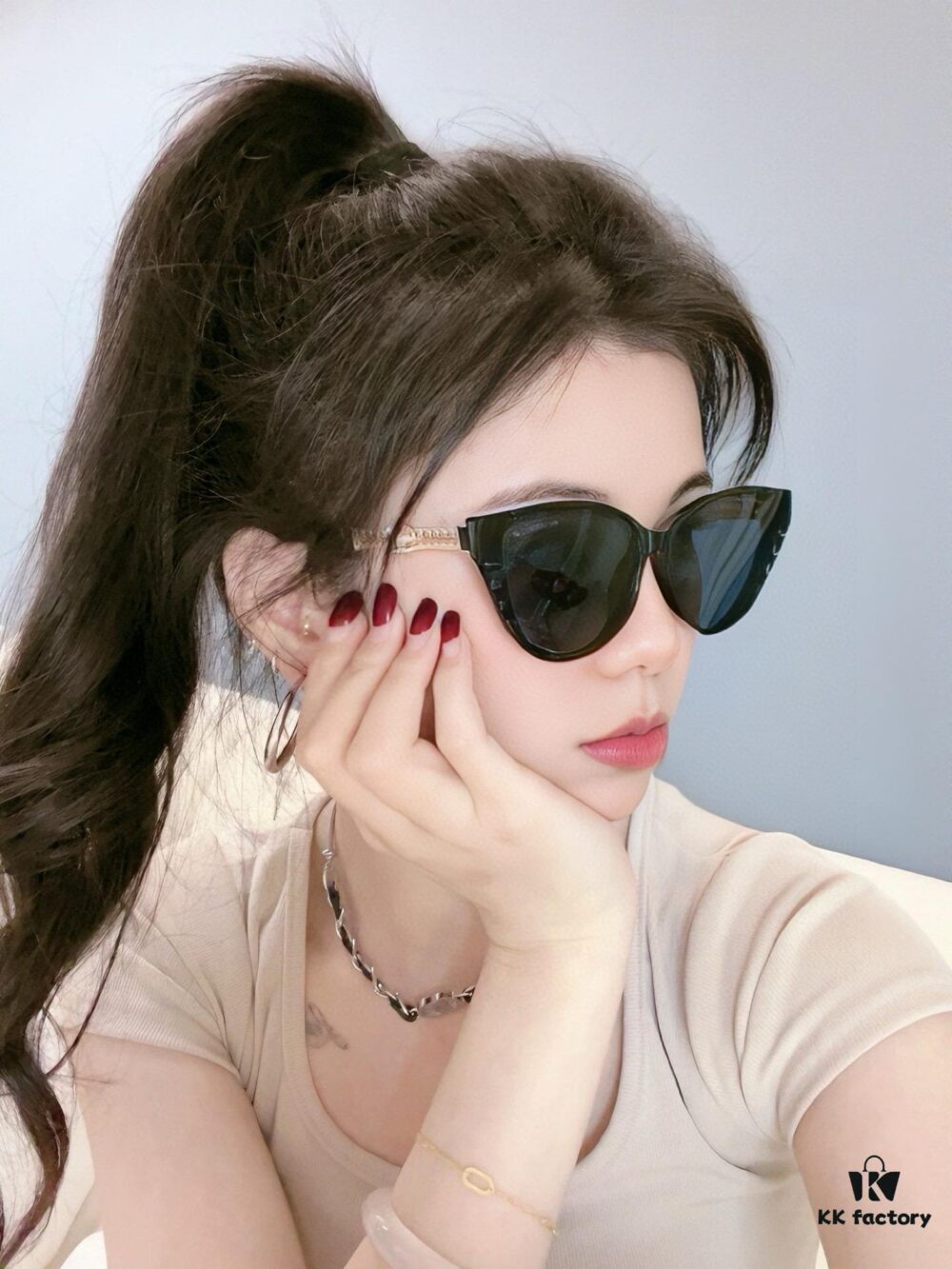 Chanel Oversized Square Sunglasses Classic Frame UV-Protective Shades