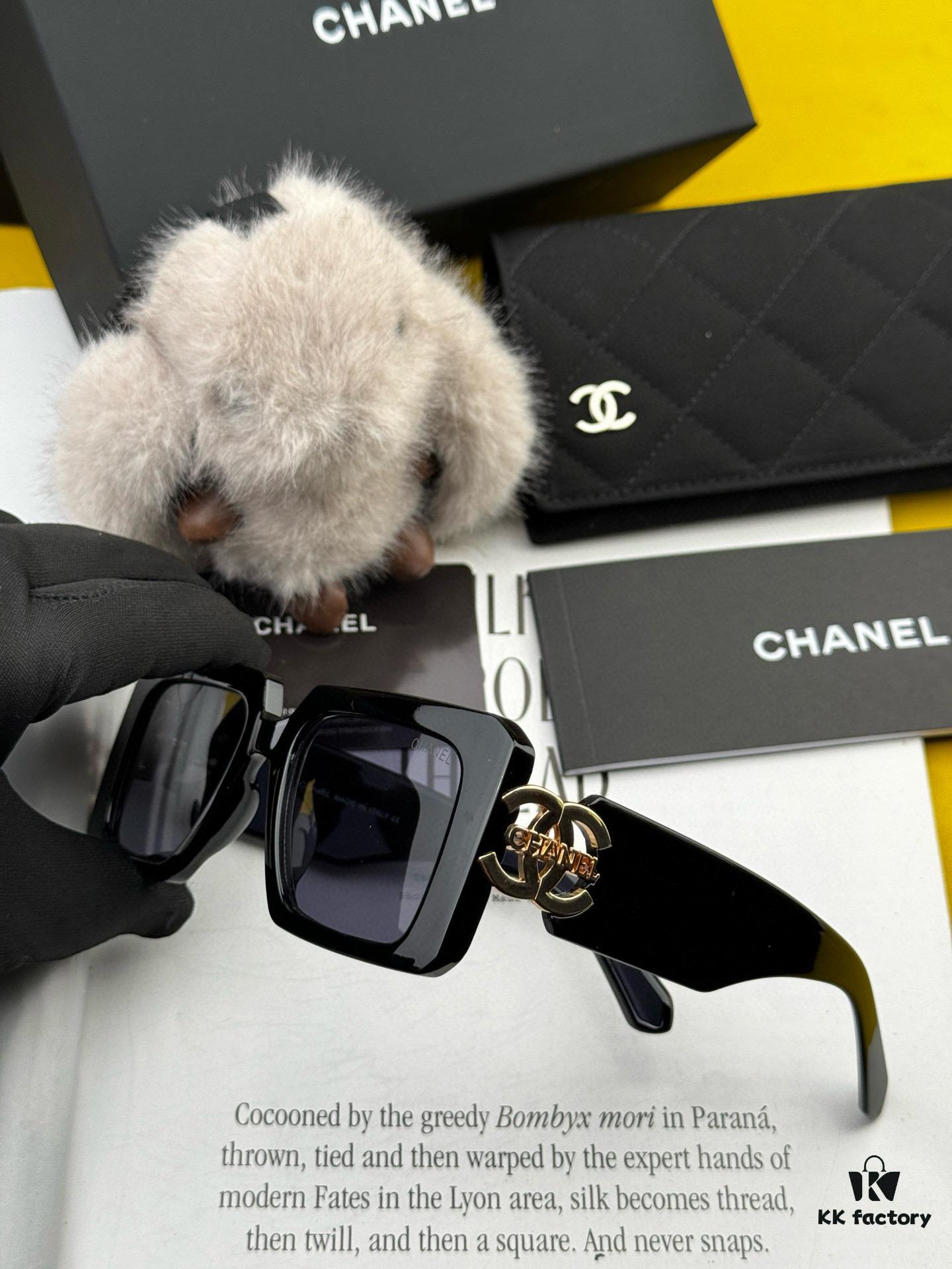 Chanel Oversized Square Sunglasses, Classic Square Frame Design, Flattering on All Face Shapes, Perfect with Coats or Dresses, Polarized UV-Protective Lenses, Model: CH5232