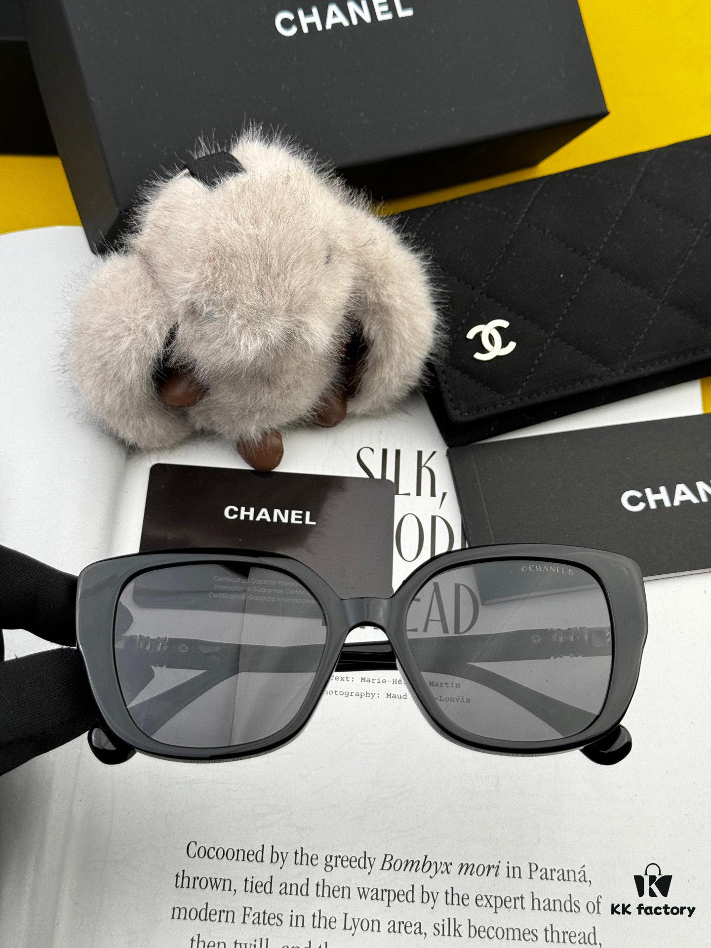 CHANEL 2025 New Arrival Trendy Fashion Square Frame Sunglasses, Comfortable Fit, Influencer-Approved Style, Women's HD Thick Polarized Sunglasses 🕶️ 🎉 High-Quality TR Frame ♥️♥️ Model CH5907