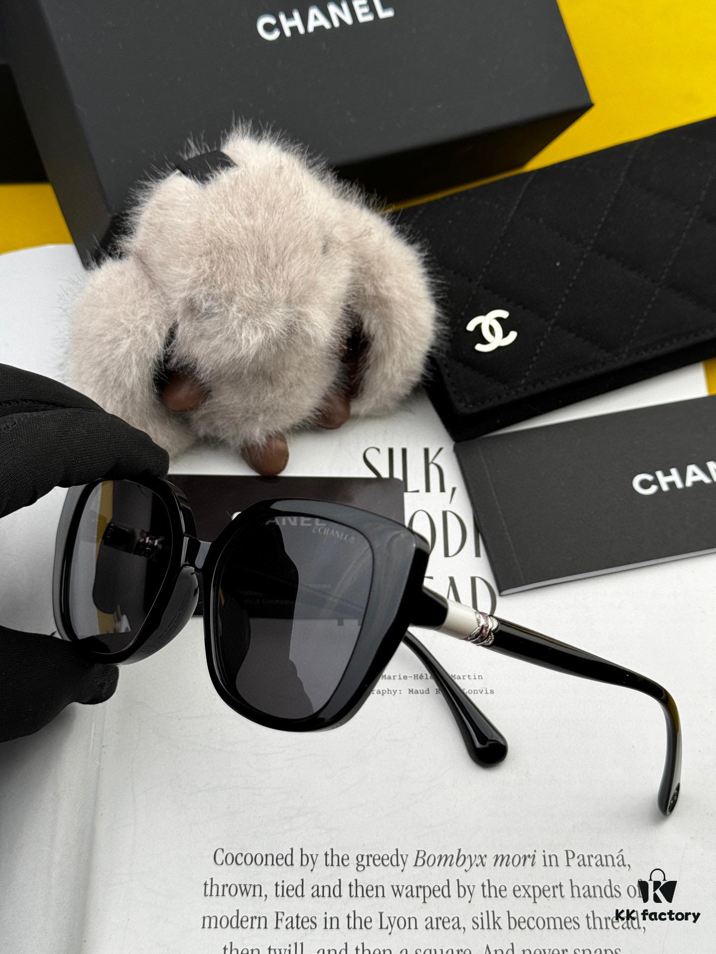 CHANEL 2025 New Arrival Trendy Fashion Square Frame Sunglasses, Comfortable Fit, Influencer-Approved Style, Women's HD Thick Polarized Sunglasses 🕶️ 🎉 High-Quality TR Frame ♥️♥️ Model CH5907