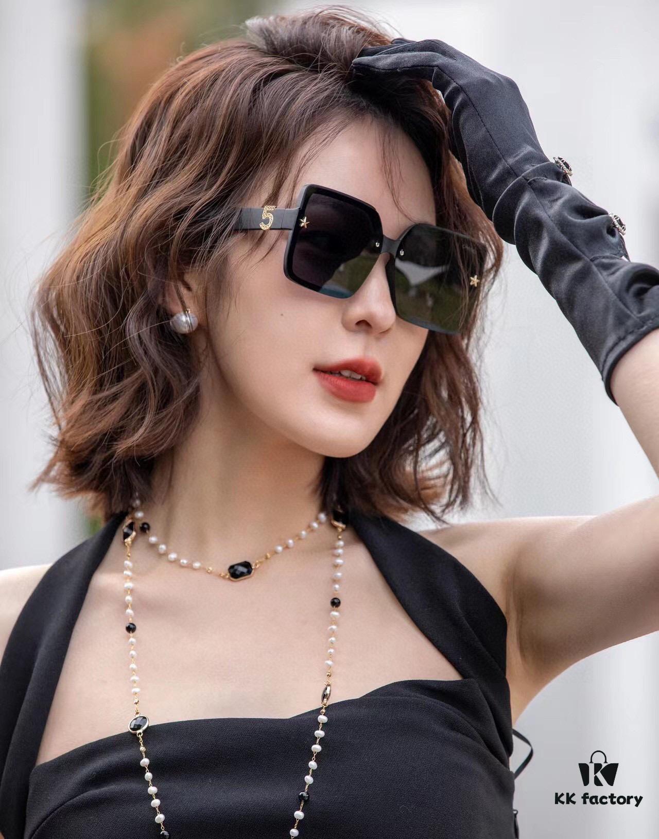 CHANEL 2025 New Arrival Trendy Fashion Square Sunglasses for Women, HD Thick Polarized UV Protection Shades, Comfortable Wear, Influencer Favorite TR Frame Sunglasses