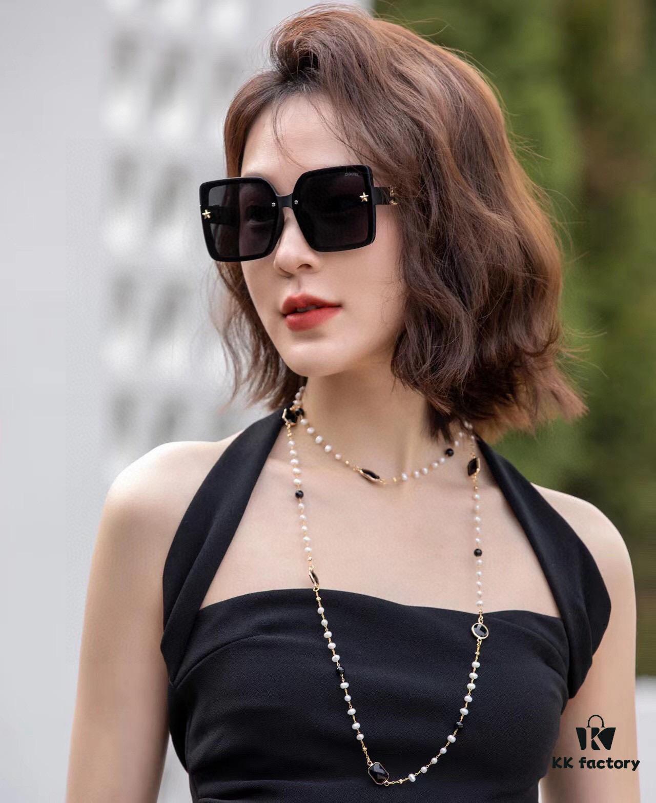 CHANEL 2025 New Arrival Trendy Fashion Square Sunglasses for Women, HD Thick Polarized UV Protection Shades, Comfortable Wear, Influencer Favorite TR Frame Sunglasses