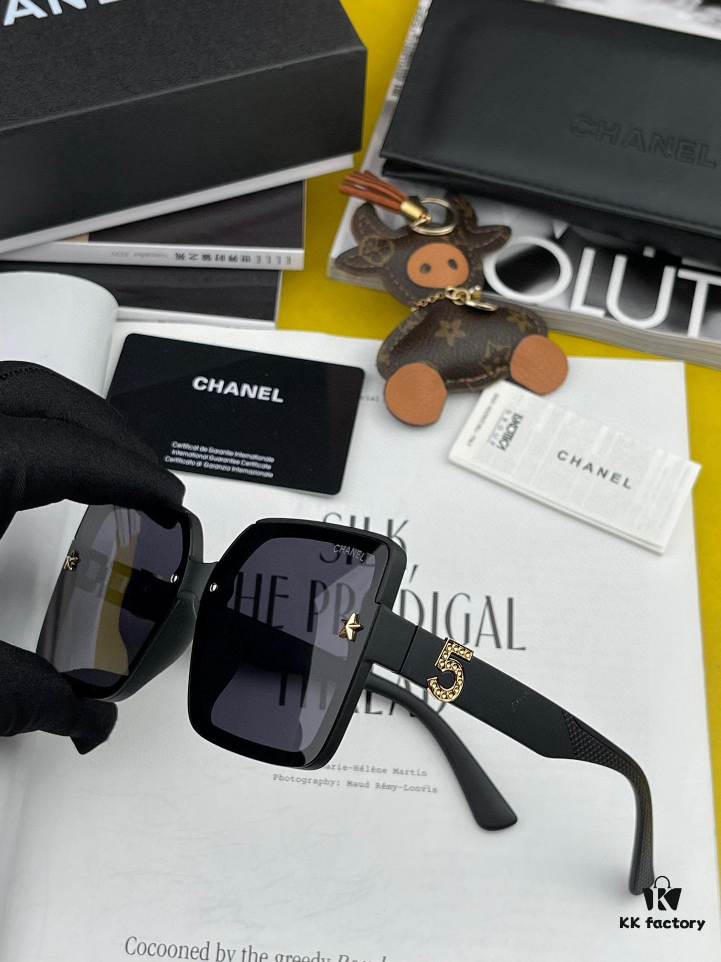 CHANEL 2025 New Arrival Trendy Fashion Square Sunglasses for Women, HD Thick Polarized UV Protection Shades, Comfortable Wear, Influencer Favorite TR Frame Sunglasses