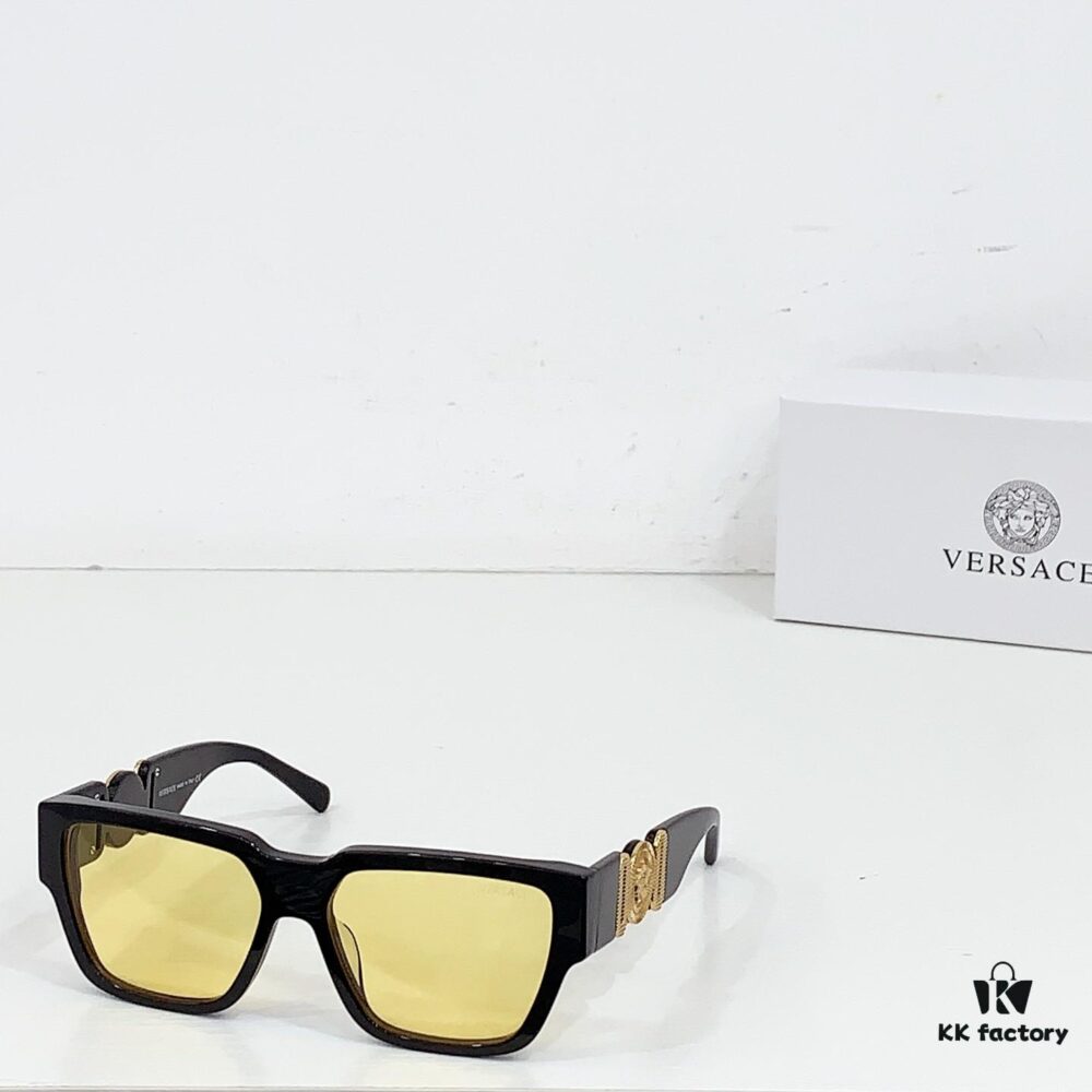 100 VERSACE New Arrival Sunglasses Official Website Synchronized Original Version One-to-One VE4483D, SIZE: 55-17-145, Golden Metal Plating, Temple Arms with Metal Logo Perfectly Combined with Medusa Head, Highlighting Brand Charm, Visible Quality Eyewear Sunglasses