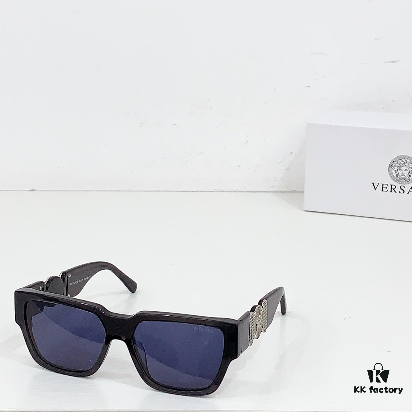 100 VERSACE New Arrival Sunglasses Official Website Synchronized Original Version One-to-One VE4483D, SIZE: 55-17-145, Golden Metal Plating, Temple Arms with Metal Logo Perfectly Combined with Medusa Head, Highlighting Brand Charm, Visible Quality Eyewear Sunglasses